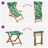Reclining Chair 4 pcs 3 Position Solid Eucalyptus Wood