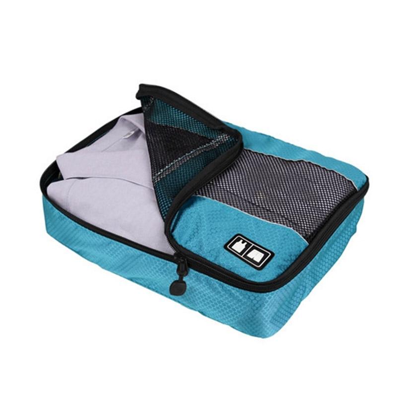 3 Pièces/Ensemble Cubes de Rangement pour Vêtements Sac de Voyage pour Chemises Pantalons Sacs à Vêtements Organisateurs de Bagages Trousse de Toilette