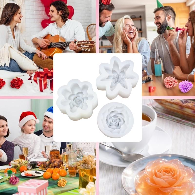 

Rose Silicone Mould Set For Handmade Soap Making Crafting 3 Florals Designs Materials Easy Releases China Mainland