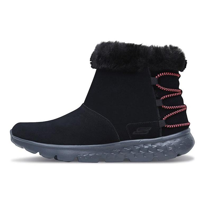 Skechers On The Go Warm Durable Comfortable Versatile Short Snow Boots Women boots Black Pink 14404-BKPK 37