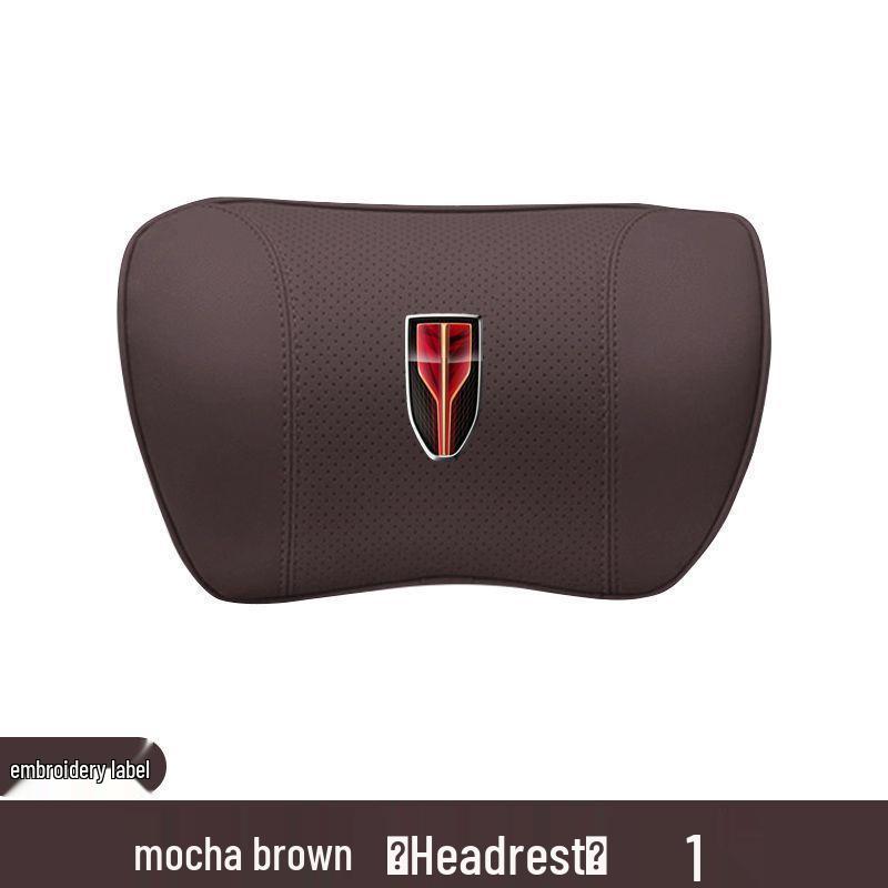 Compatible with Hongqi HS5/H5/HS7/H7/H9 headrest and neck pillows, automotive memory foam lumbar support for car interiors.
