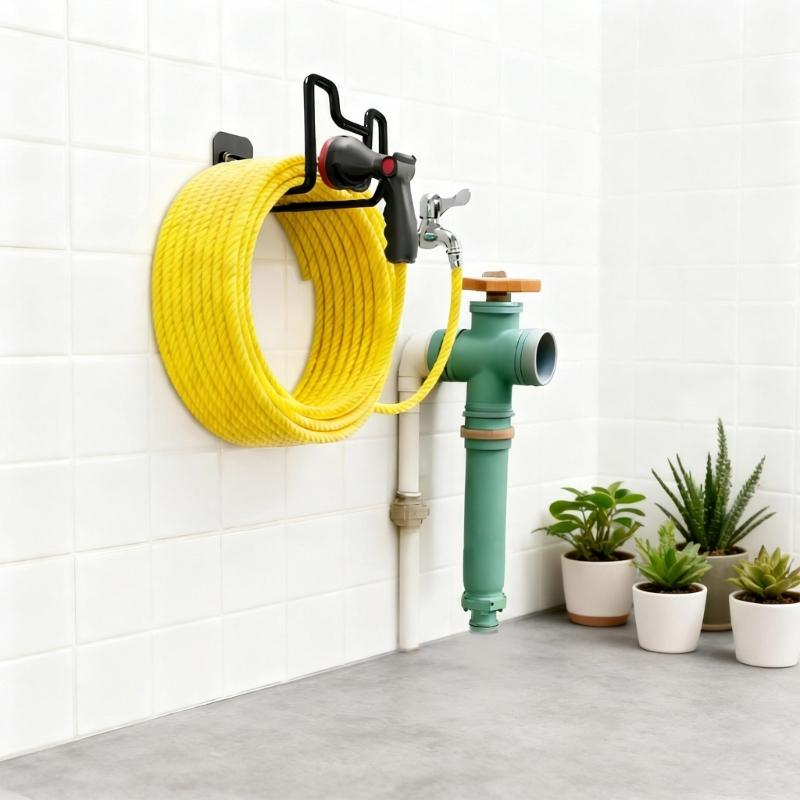 Wall Mount Hose Holder Garden Garage Organization Hook Water Hose Heavy Duty Rack Outdoor Garage Extension Cord