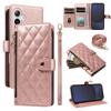 For Samsung Galaxy S24 FE Wallet Case with Straps,Rhombus Leather Stand Phone Cover