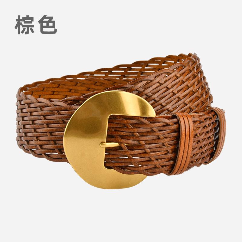 

Женский простой тканый декоративный пояс, винтажный премиум-пояс в стиле бохо, аксессуары для юбок, пояс для женщин 105cm