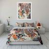 3Pcs Pollock Style Splatter Paint Bedding Set, Multicolor Abstract Print Duvet Cover + 2 Pillowcases, Modern Art Decor