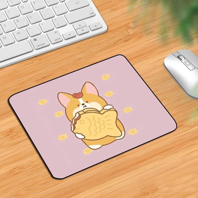 Gaming Cute Mouse Pad Small Corgi Shiba Inu Pc Accessories Deskmat Mousepad Gamer Keyboard Mats Anime Kawaii Laptops Mause Pads