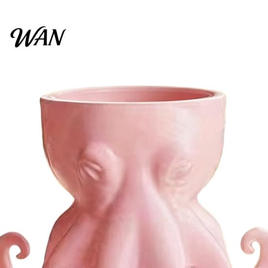 Octopus Vase 3D Printed Planter Nautical Tentacle Flower Pot for Watertight Desk Home Decor Ocean Animal Small Plants Creative