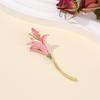 Sturdy Alloy Daffodil Brooch Hand Painted Floral Designs Portable Jewelry for Women