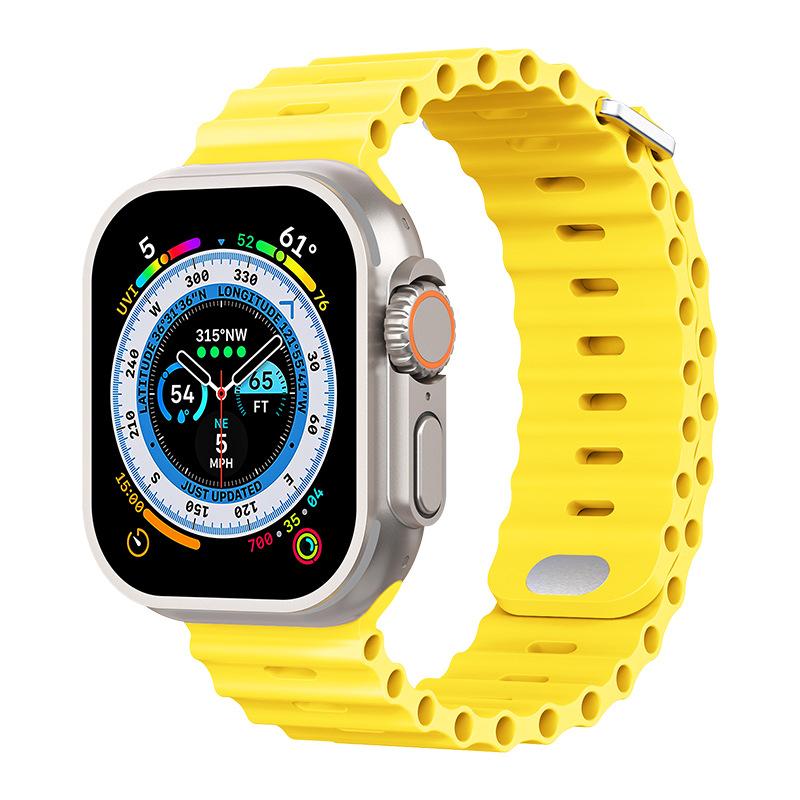 Ocean Armband für Apple Watch Ultra 3 2 Band 49mm Serie 45mm 41mm 46mm 42mm 40 44mm Silikon Uhrenarmband iWatch 11 10 9 8 7 6 5 SE2