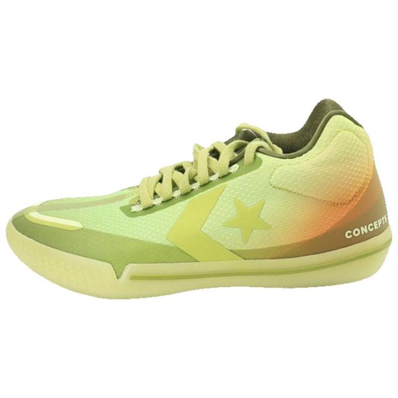 

CONCEPTS x Converse All Star BB Evo Round Toe Lace-up PU Fabric Synthetic Leather Mid-Top Practical Basketball Shoes Unisex Style Peach Color 39