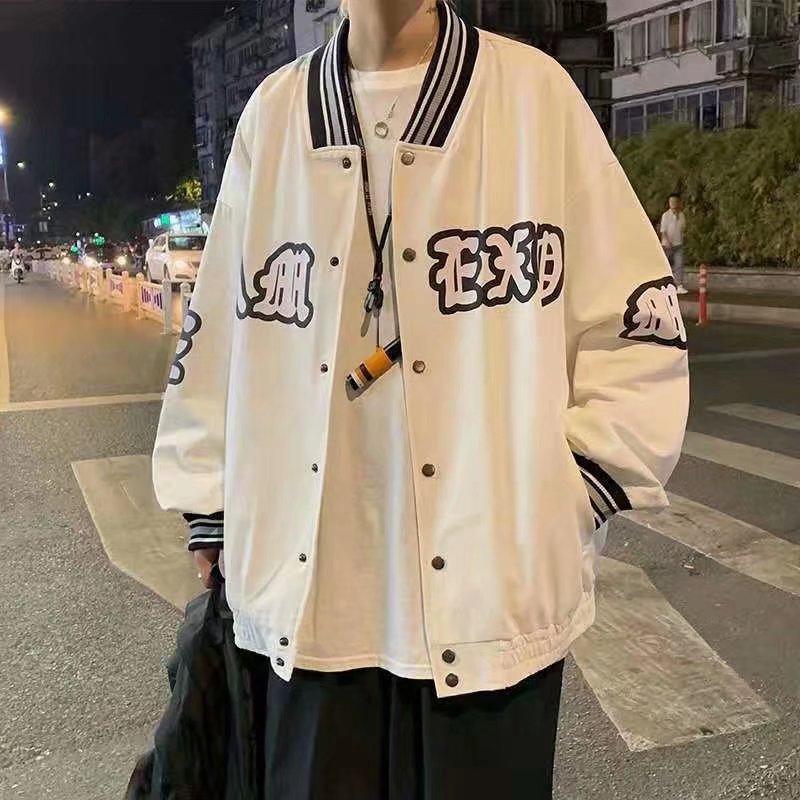 2025 Autumn New Coat Men's Korean Version Trend Ins Loose Fried Street Baseball Jersey Large Size Ruffian Handsome Trendy Jacket