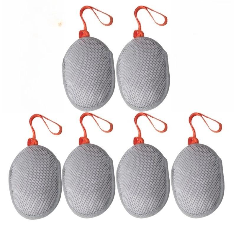 

6PCS Personal Care Soap Mesh Pouch with Lanyard Fast Foaming Shower Travel Holder Net Bath Flower Scrubbing Bathroom Accessories