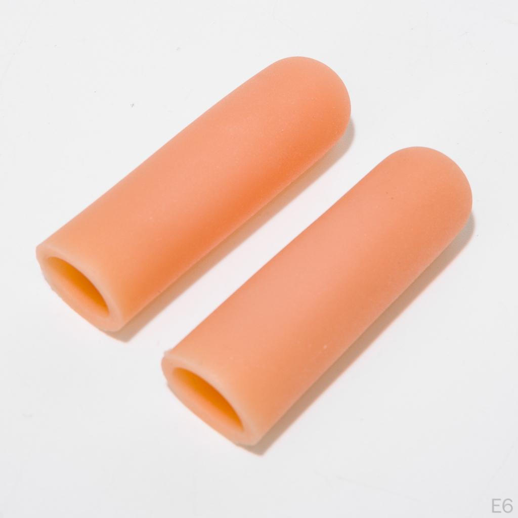 2 Pairs Elastic Silicone Toe Finger Cap Cover Protective Splint Sleeves for Women Men - Can be