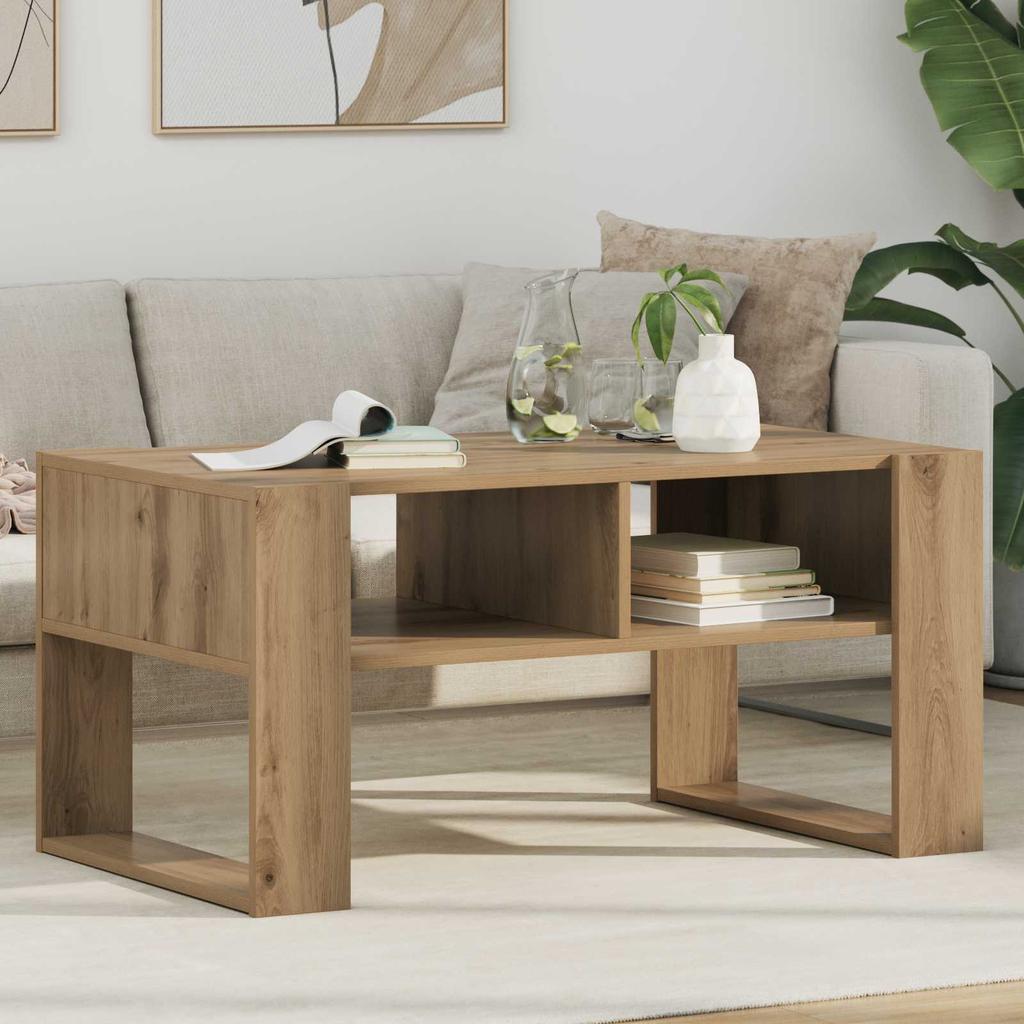 Artisan Oak Coffee Table 92 x 53 x 45 cm Wood Based Material