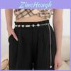 Modern Metal Silver Waist Belt With Crystal Embellishments For Elegant Dress And Suit Accessories
