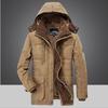 Men's Mid-Length Winter Cotton Jacket - Thick, Velvet-Lined, Windproof, Warm Coat for Casual Wear, Suitable for Young and Middle-Aged Men.