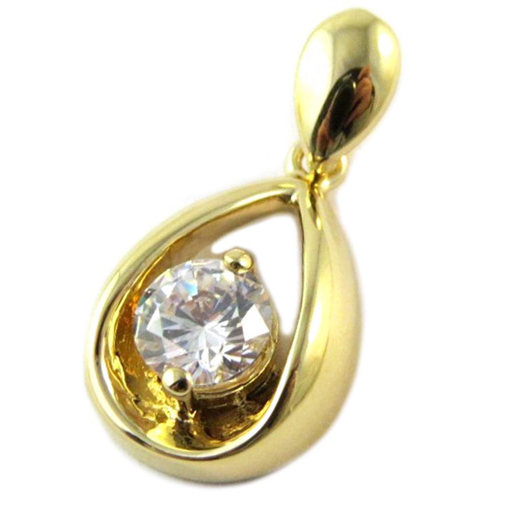 Les Trésors De Lily [P1168] - Gold-plated 'Câlin' Pendant, White Gold