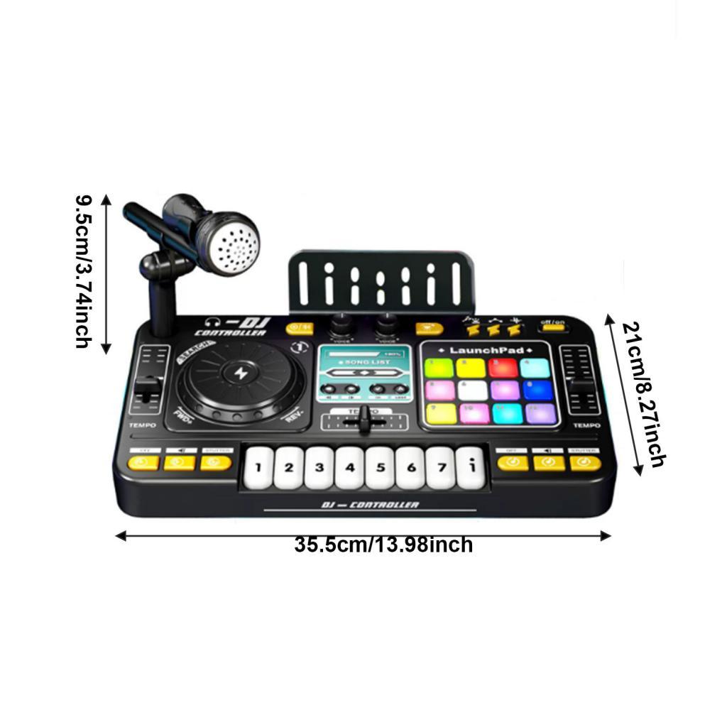 Kids DJ Mixer Toy Party Table Instrument with Lights and Effect Controller for