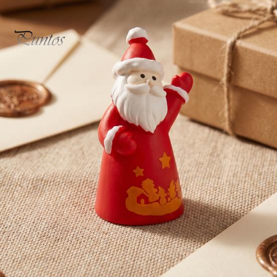 Resin Craft Supplies 2Pcs Mini Christmas Figurine, Santa Claus Snowman Dolls, DIY Accessories for Micro Ornaments Landscape Dollhouse Cake Decor,
