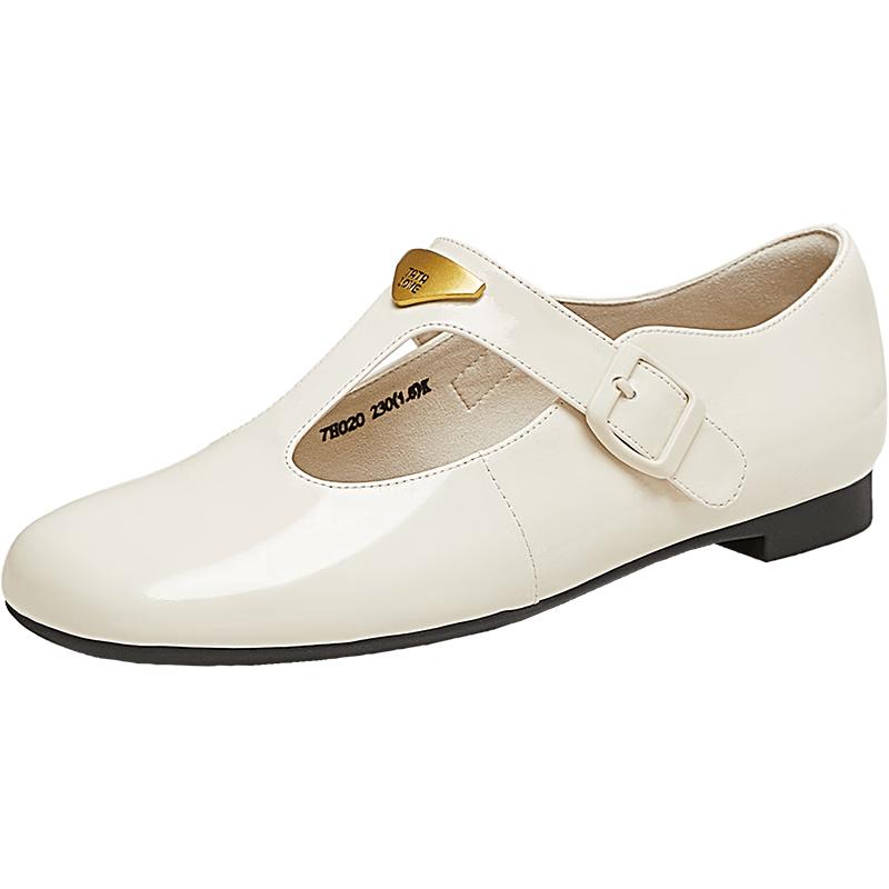 TATA Women s Retro T-Strap Mary Jane Flats 35