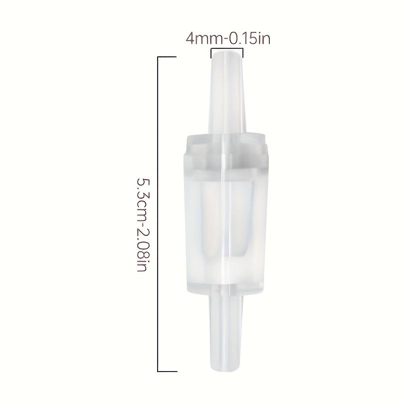 5pcs Clear Plastic Check Valves for Aquarium Air Pumps - One-Way Flow Prevention, Non-Electric PP Material
