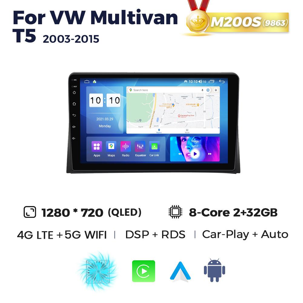 Navifly Android Auto Carplay Radio Auto Multimedia Video Player pentru VW Volkswagen Multivan T5 2003-2015 Navigație GPS 2din Audio