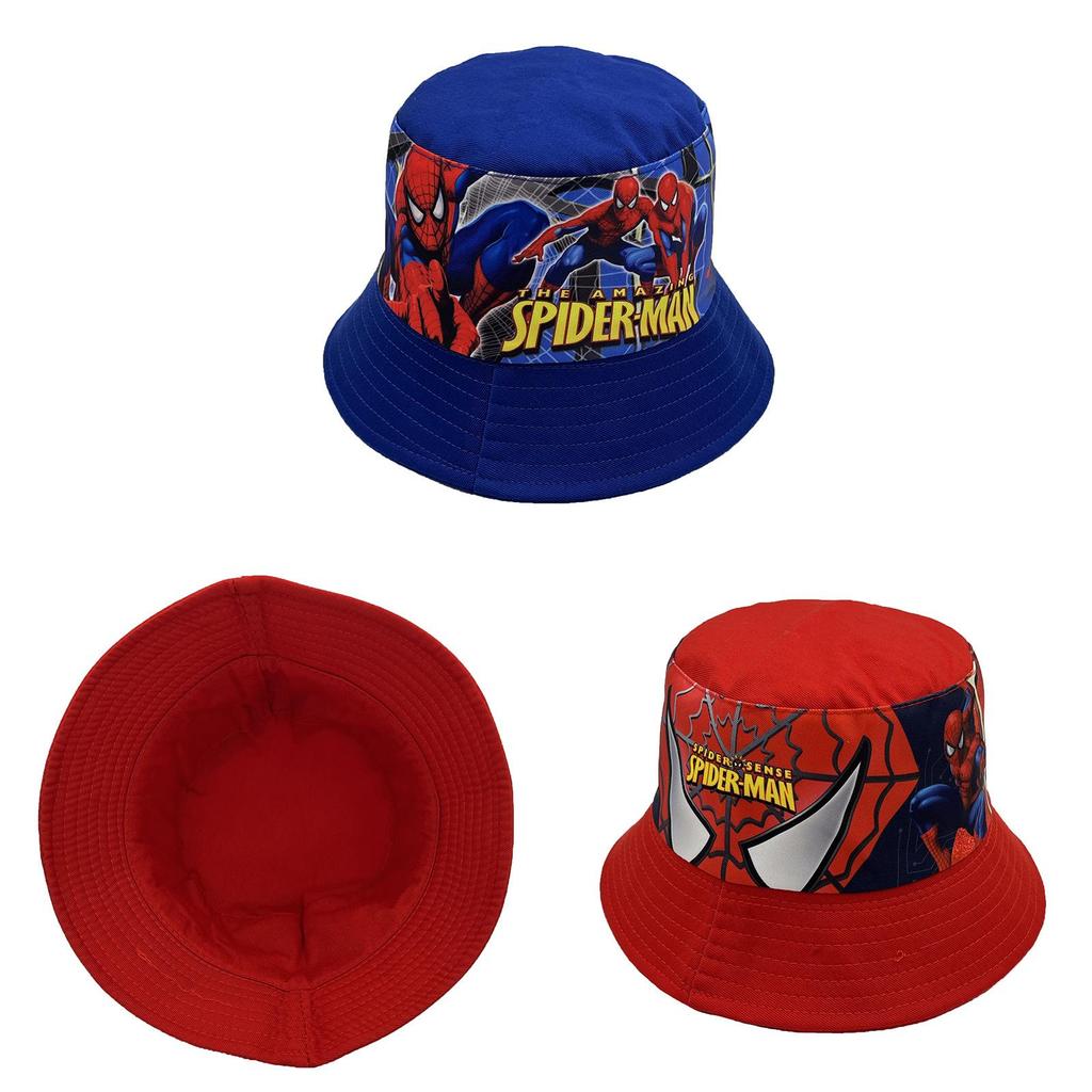 Spider Man Cartoon Printed Kids Fisherman Hat With Sun Protection For Outdoor Play