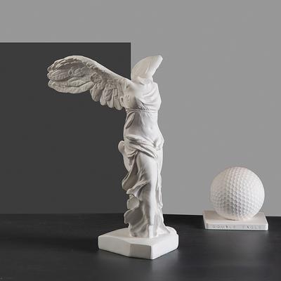 Griechische Siegesgöttin, Charakterstatue, Engelsflügel, Kunstfigur, Dekoration, Home-Office-Schrankdekor, Kunstharz-Skulptur, Ornament
