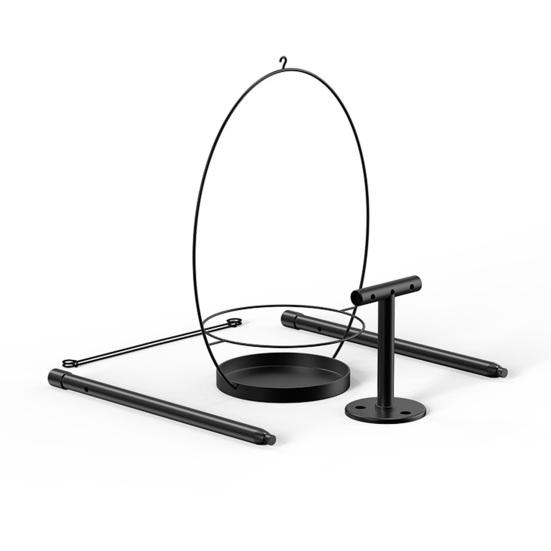 1 Set Hanging Flower Pots Wall Mounted Plant Hanger Hanging Planter Set Includes Metal Rod 3 Planters Ropes for Windows Ceilings Walls Garden Decor