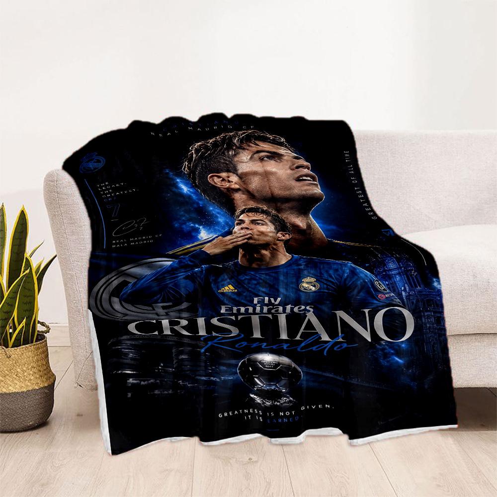 Cristiano Ronaldo Celebration Blanket Durable Comfort Suitable for Picnics Office Chair for All Seasons Digital Print Birthday Christmas Gift Blanket