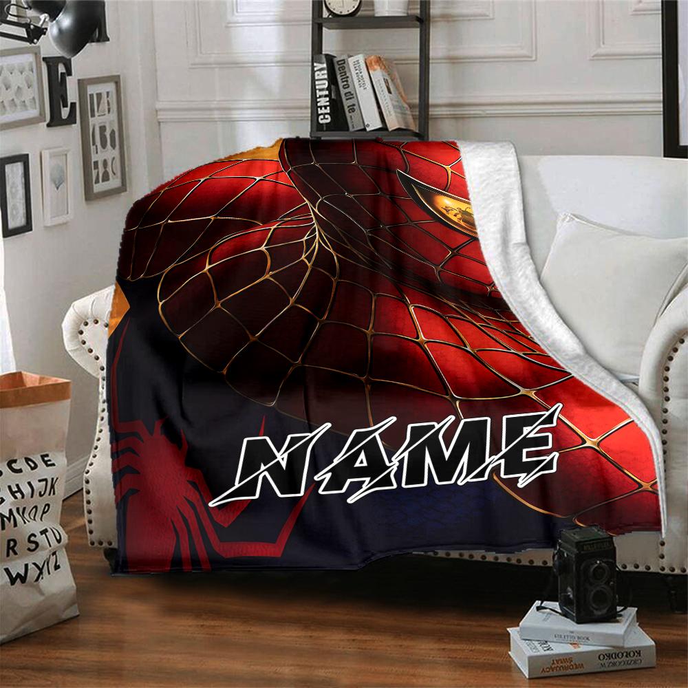 Custom Name Spider-Man Comic Artwork blanket for Couch & Bed, Plush Cozy Fuzzy Blanket Super Soft & Warm Blankets for Fall and Winter. 09087