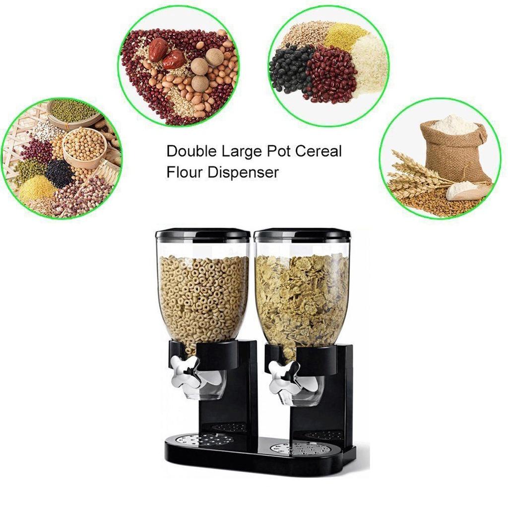 2L/4L Plastic Food Storage Containers Cereal Dispenser Bottle Multigrains Storage Cans for Nuts Candy Granola Kitchen