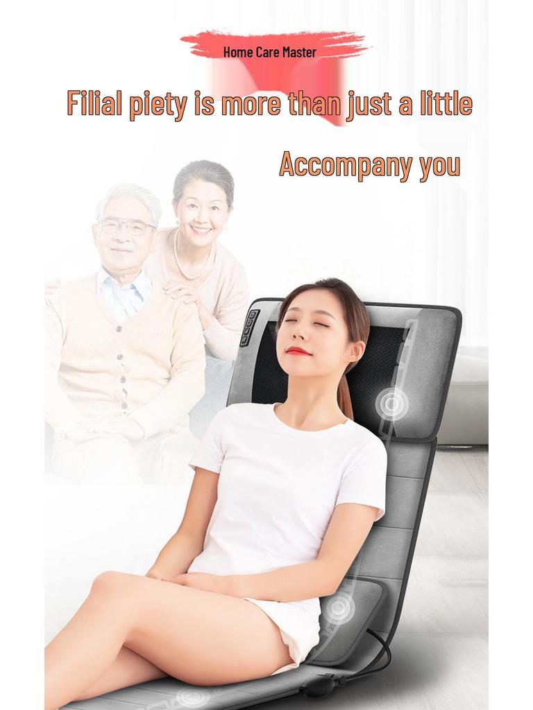 Foldable Full Body Massage Mattress with Heated Cervical Spine and Waist Relief for Home Use