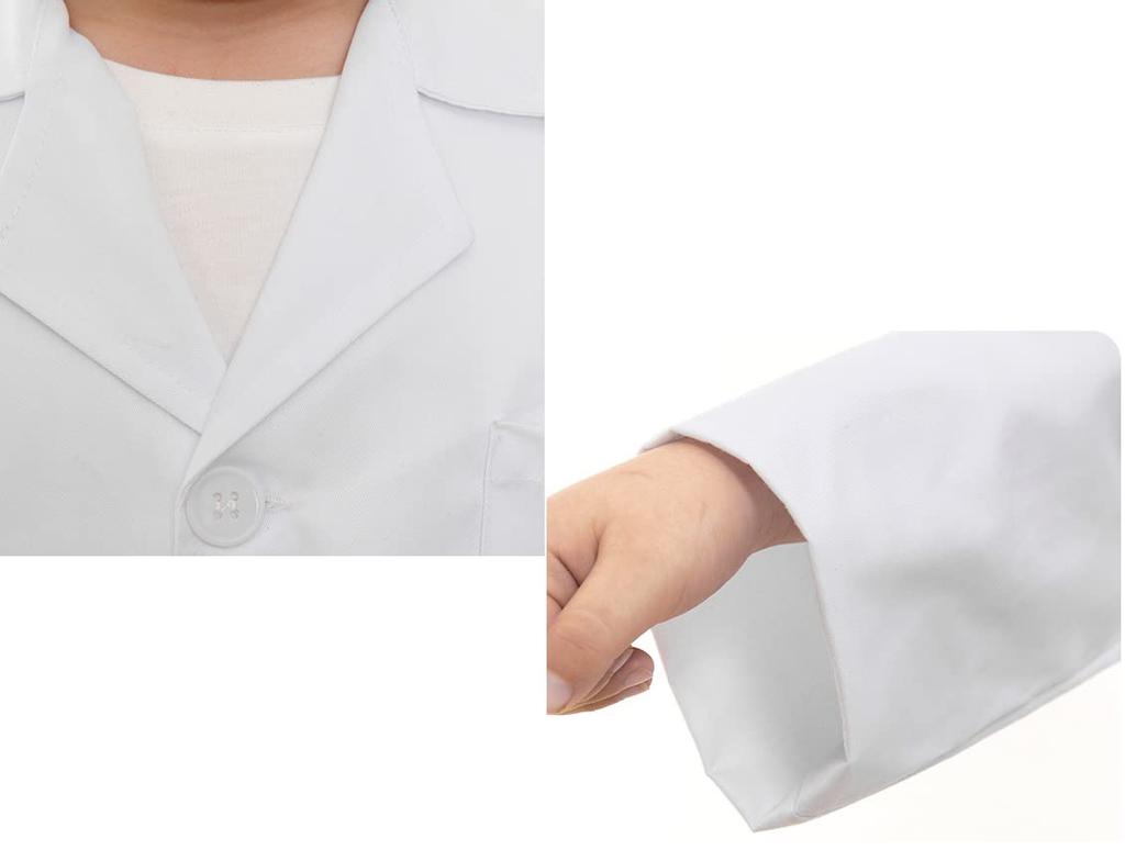 Youngfull Kids' Lab Coat, Doctor's Coat, Examination Coat, Lab Coat, Medical, Event, Scientist, Cosplay Costume, Halloween, Size S
