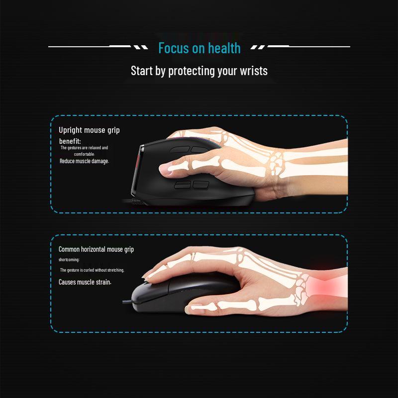 ZELOTES Master F36 Vertical Ergonomic Mouse: Three-Mode Bluetooth, Rechargeable, Programmable