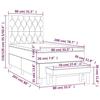 3137351 vidaXL Bed with Divan Base and Mattress Black 80x200 Cm Fabric