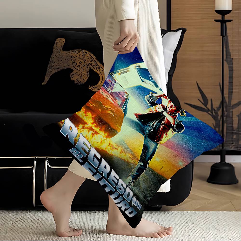 Movie Back To The Future Trilogy Cushion Cover Pillow Cover Decor Pillowcase Printed Cushion Case for Couch