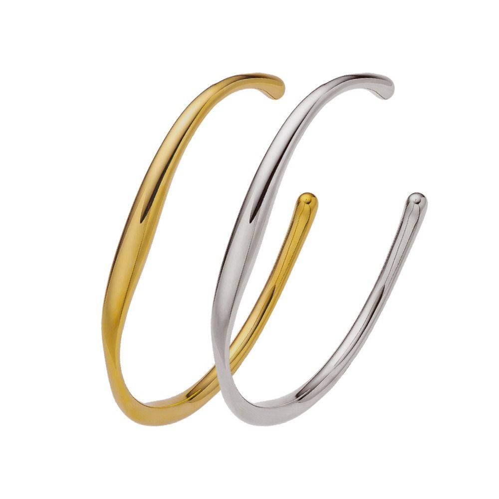 Stainless Steel Opening Bracelet 18K Gold Plated Stainless Steel Bracelet  For Women