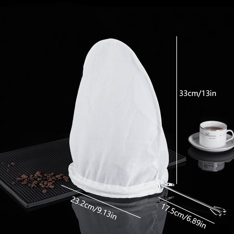 

Reusable Fabric Mesh Filter Nut Milk Bag Colander Strainer For Soybean Juice Herb Tea Cold Brew Drip Coffee Filter Kitchen Tool