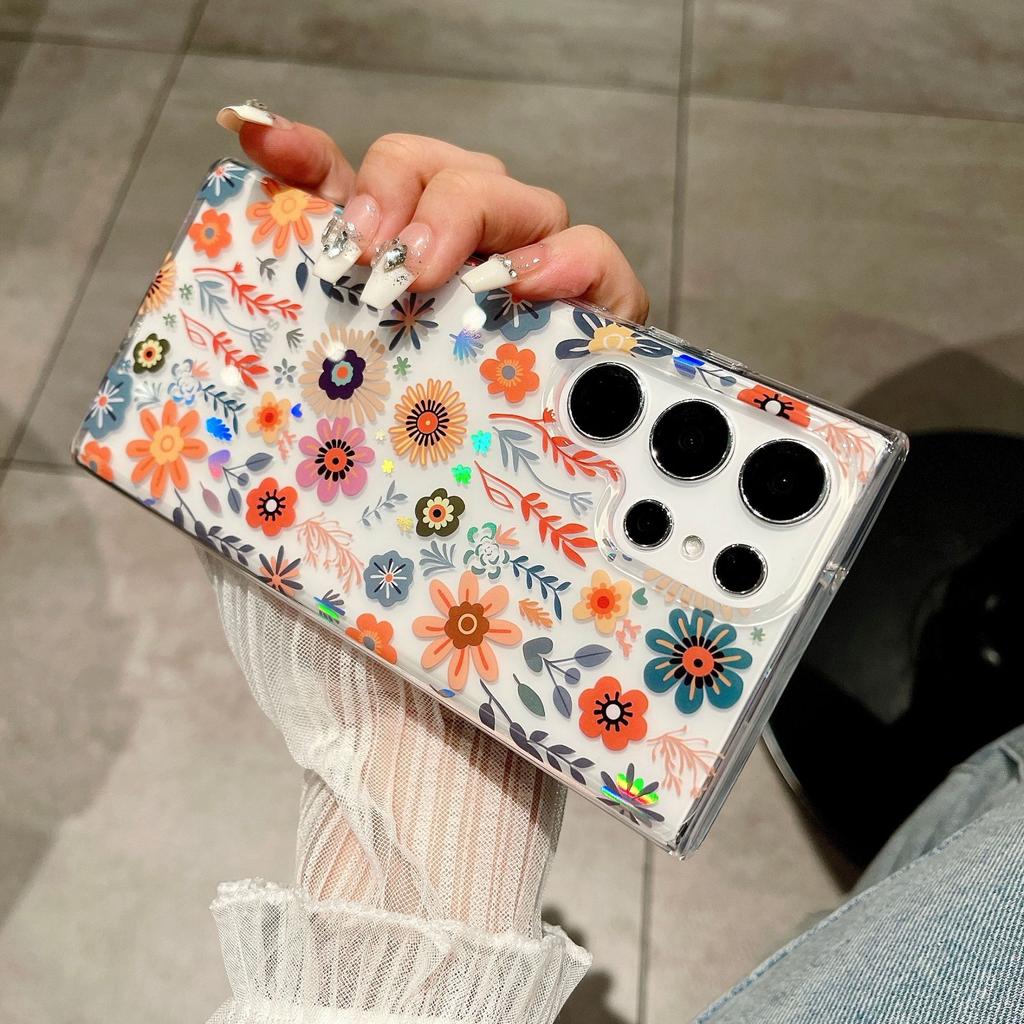 Suitable for Samsung S25ultra Mobile Phone Case S24FE Double Layer Printed A56 Yuese Garden A26 Protective Case