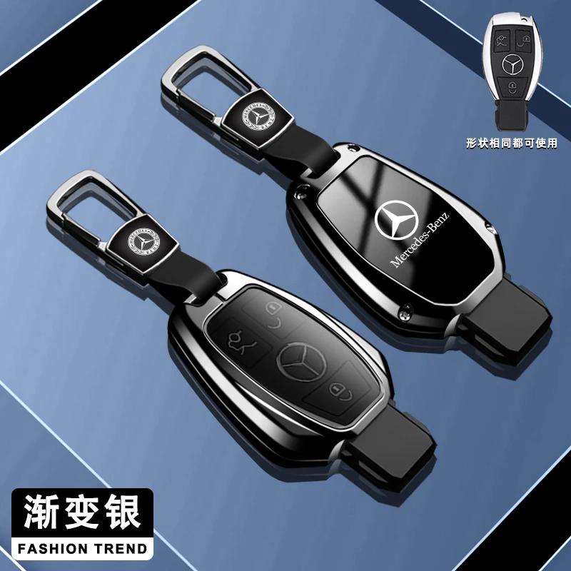 GLC GLB Zinc Alloy Car Smart Key Case Cover Shell For Mercedes Benz A C E S Class GLS GLA GLK GLC CLS CLA W204 W221 W212 W205 W