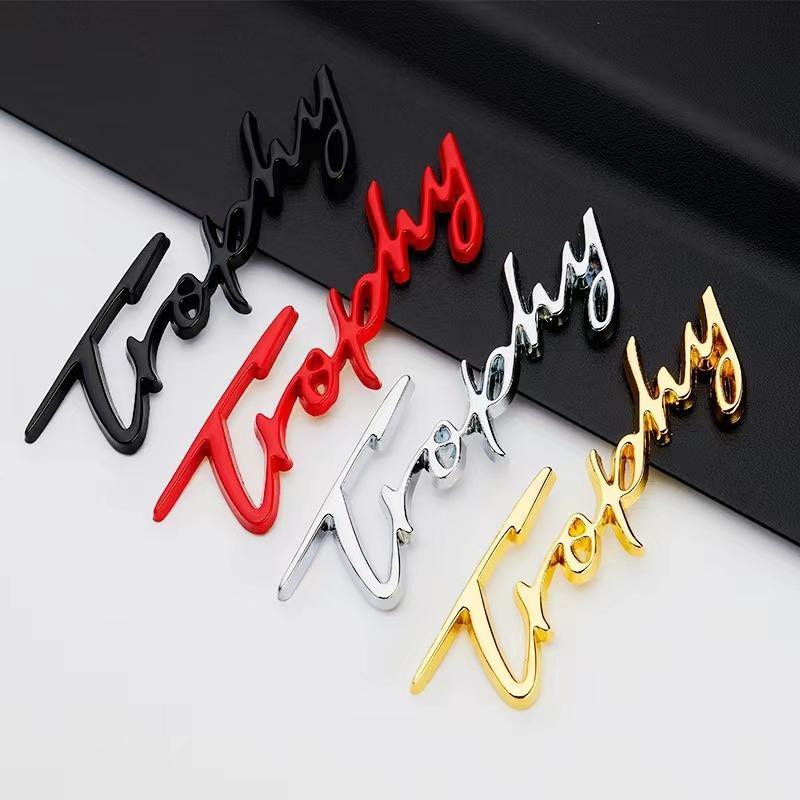 Adesivi per auto con logo trofeo in metallo 3D, emblema, distintivo per bagagliaio, decalcomanie per auto per Renault Megane 2 3 4 RS Grandtourer GT MG6 Trophy Sticker