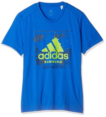 Adidas GLR45 Glory Blue Running with Fast Size To Japanese Size Men's T-Shirt Graphics, J/S (Equivalent S) (FJ4999)