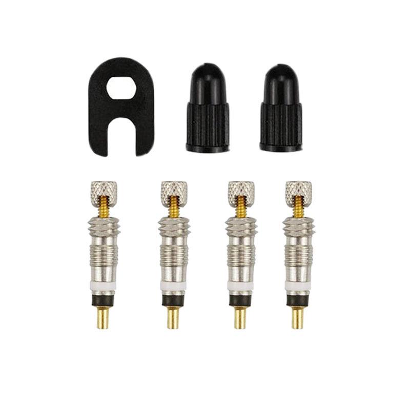 Valve Core & Stem Cap Wrench Set for Mountain/Road Bikes - Compatible with French & American Valves