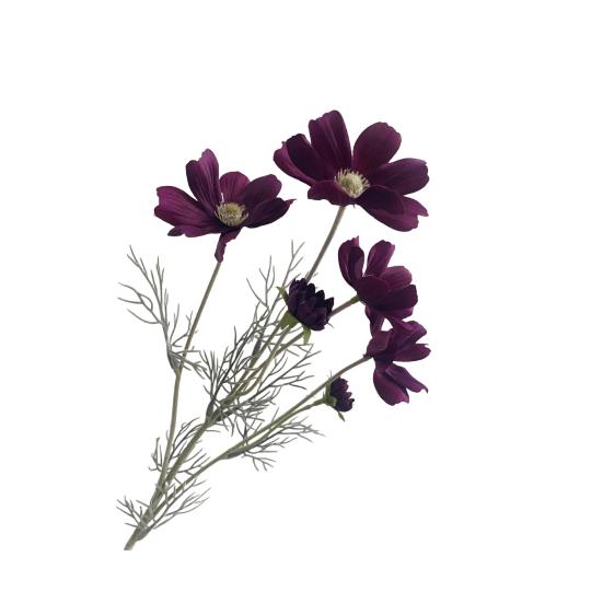 Artificial Cosmos Flowers 6 Heads Faux Silk Cosmos with Stem Fake Wildflower Bouquet for Vase Wedding Party Spring Summer Home