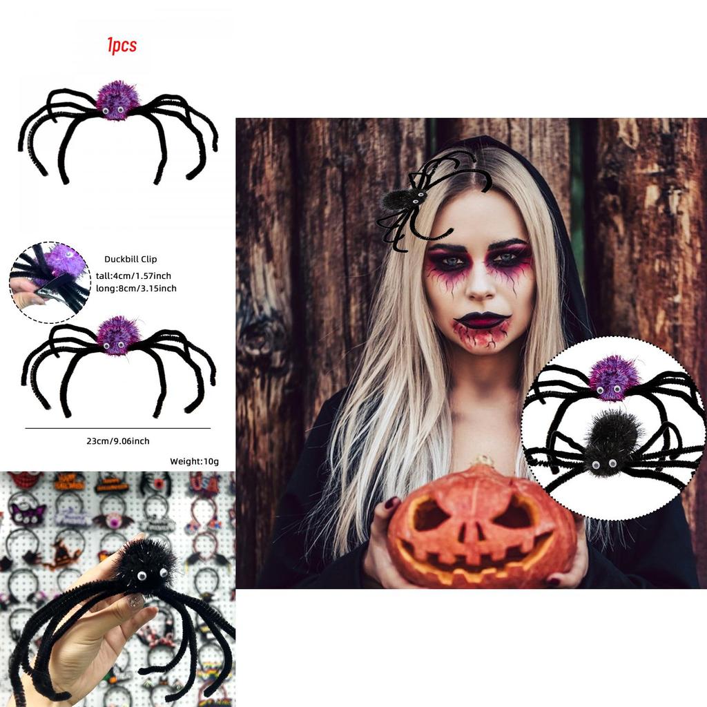 Halloween Spider Hair Clips Unique Diy Spider Leg Design Hair Accessories For Women And Girls