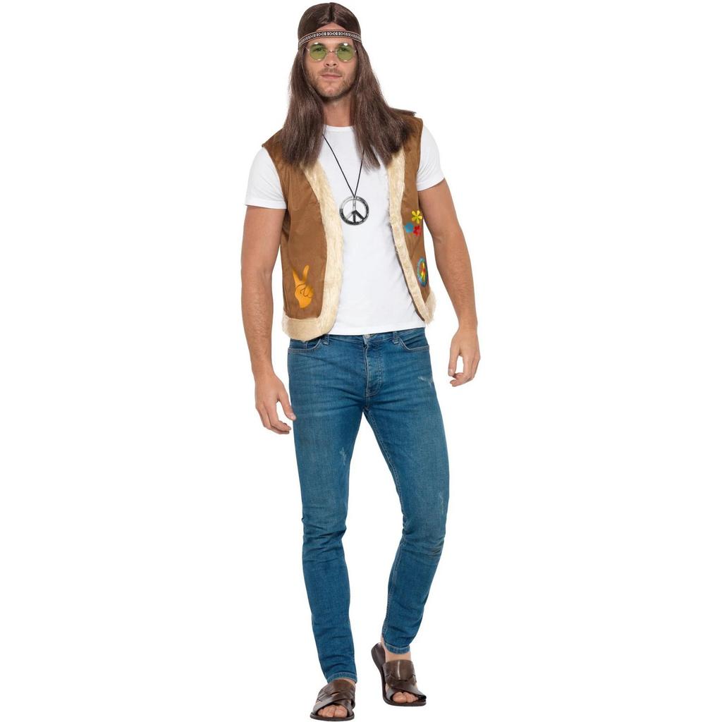 Smiffys Unisex Erwachsenen Hippie Kostüm Weste