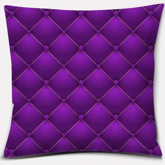 Purple Pattern Pillow Home Office Decoration Bedroom Sofa Car Cushion Cover