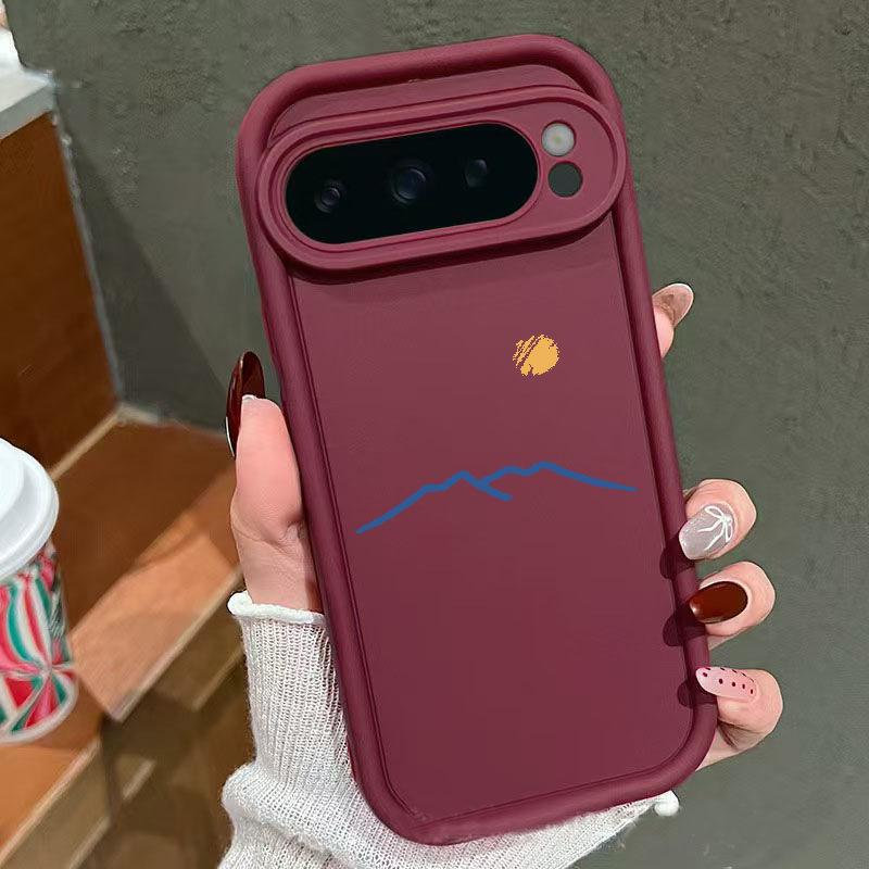 Simple Sun Mountain Google Pixel 8/8A 9Pro 7Pro Drop-Proof Phone Case for Couples