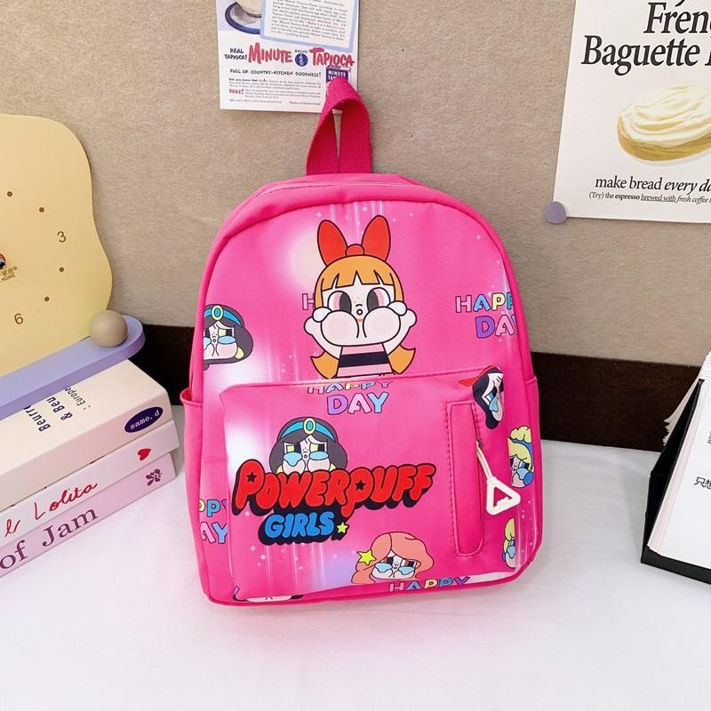 Puff Power Girls Large Capacity Backpack Kids Cartoon Schoolbag Waterproof
